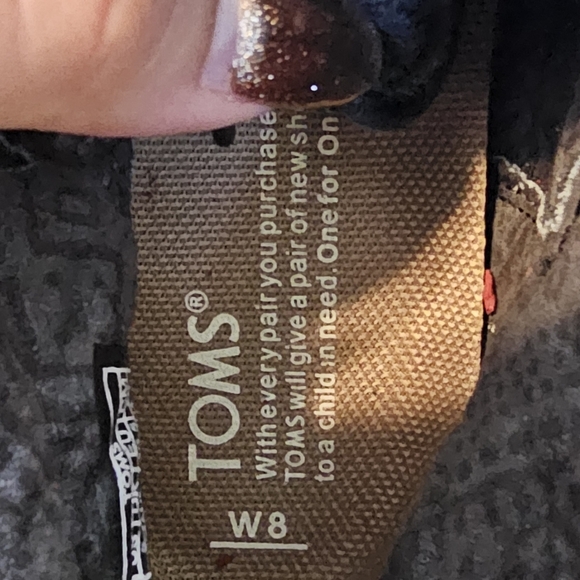 Toms Camila Black Croc Embossed Leather Hi-top - Picture 11 of 12